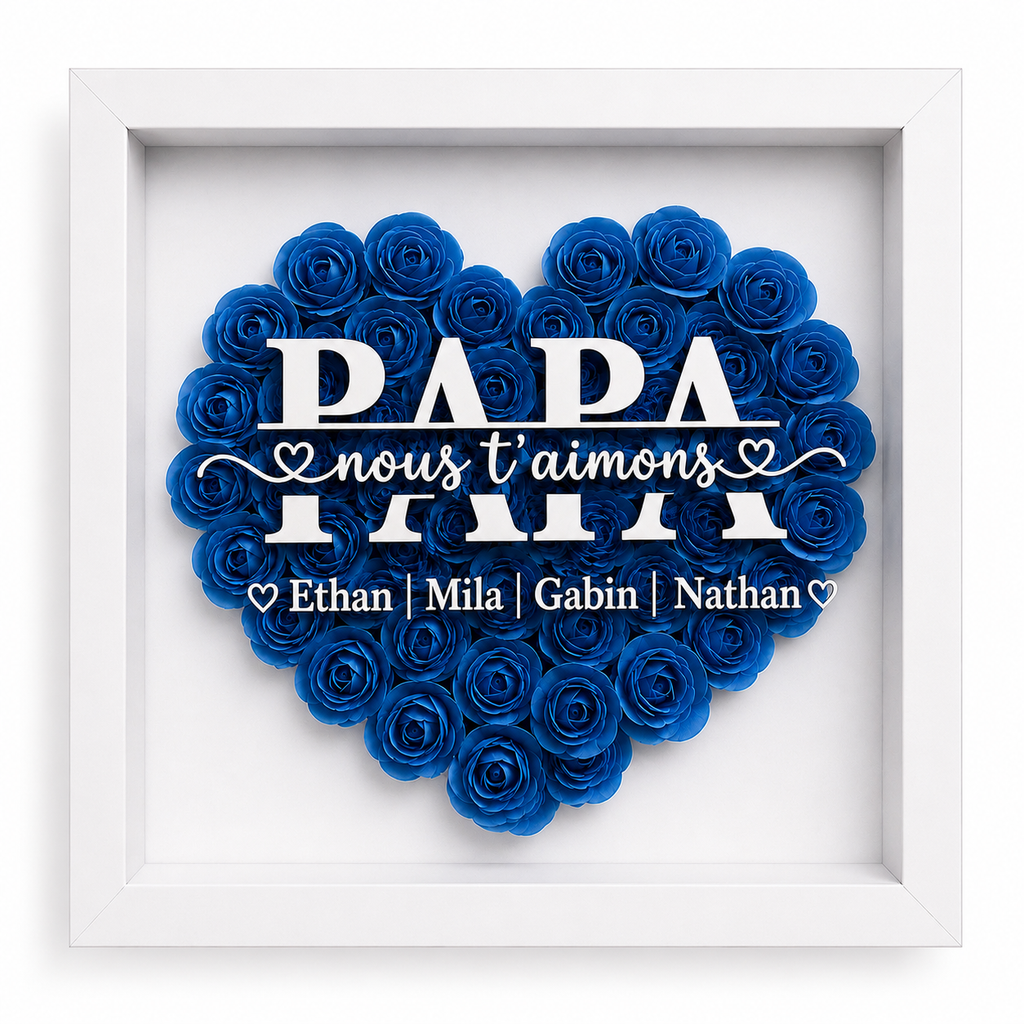 Cadre Floral Maman - cadeau original fête des mères et anniversaire