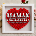 Cadre Floral Maman personnalisé avec roses - Maison des Souvenirs